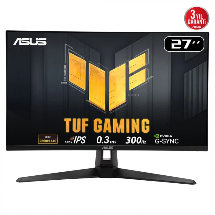 ASUS TUF GAMING VG27AQM5A 27" 0.3ms, 300Hz, QHD, DP, 2xHDMI, USB, Hoparlör, Fast IPS LED, ELMB Sync Premium, GAMING Monitör