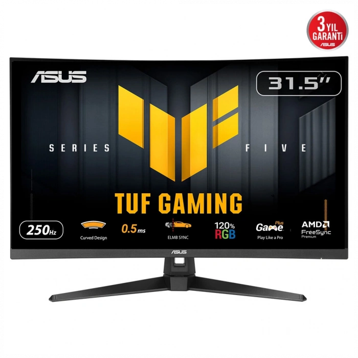 ASUS TUF GAMING VG32VQM5B 31,5" 0,5ms, 250Hz, FullHD Curved, DP, 2xHDMI, VA Panel, 1500R, Display Widget Center, GAMING Monitör