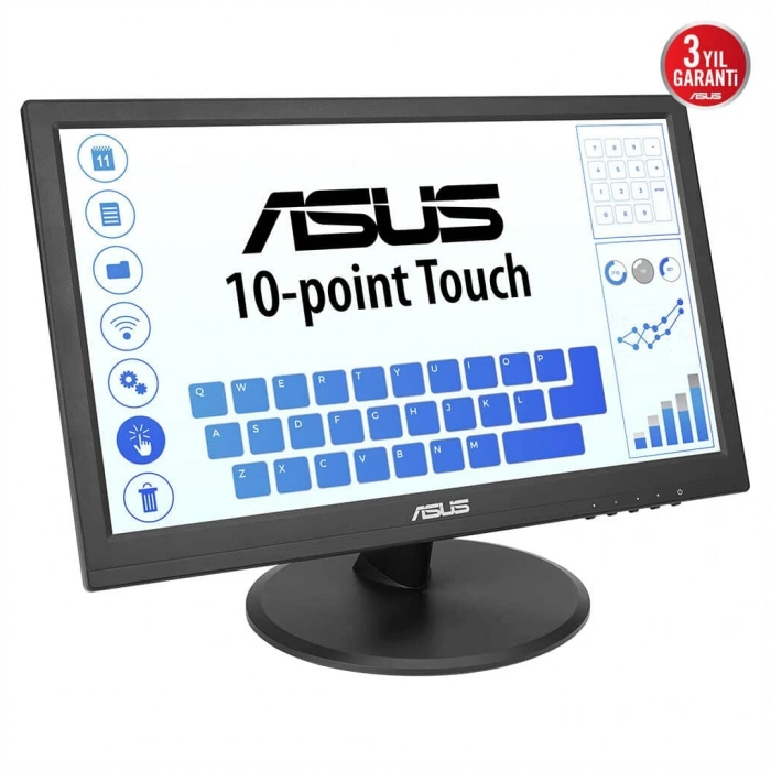 ASUS VT169HE 15.6" 5ms, 60Hz, Dokunmatik, HDMI, D-Sub, Düşük Mavi Işık, FreeSync, IPS Panel Monitör