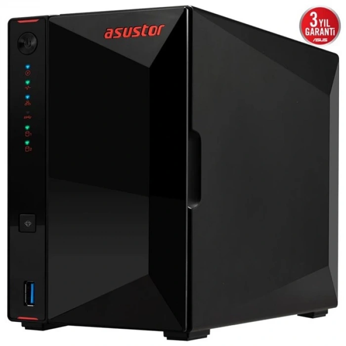 ASUSTOR AS5402T CELERON N5105-4GB RAM-2-diskli Nas Sunucu (Disksiz)