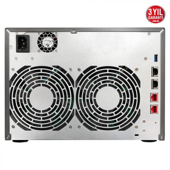 ASUSTOR AS6508T, 8Gb DDR4 Ram, 8 Yuvalı (8x22TB Destek), 2xM.2 NVMe PCI-e, 2x10GbE, 2x2.5GbE Network, 2xUSB 3.2, Tower NAS (Yedekleme) Cihazı