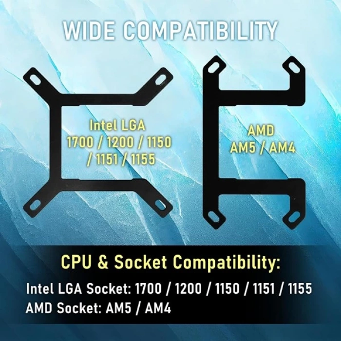 BITFENIX 240mm CUBE 240 AIO-240-WW27A-RP ARGB Sıvı Soğutmalı AM5-1700p İşlemci Fanı Beyaz