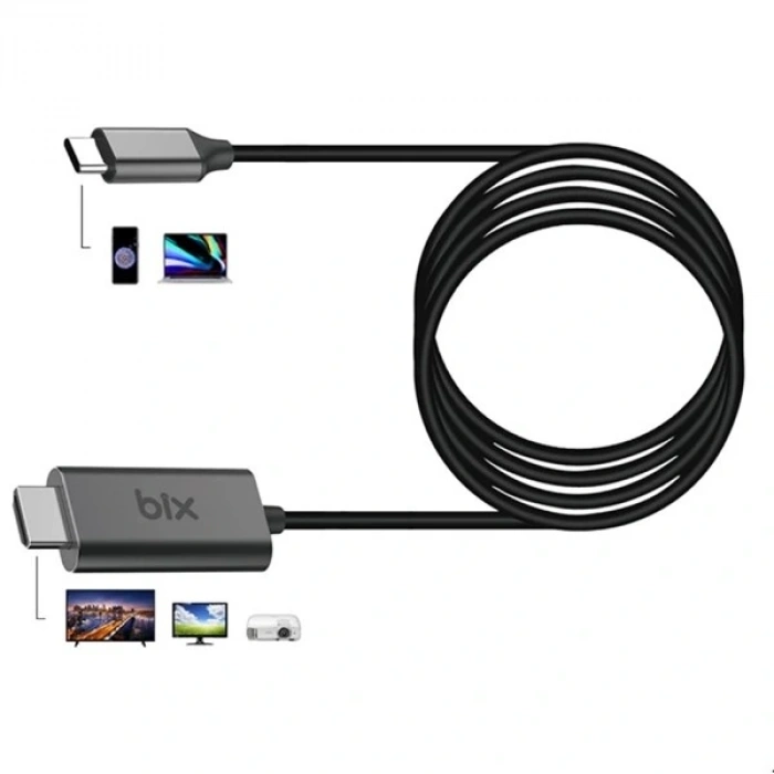 BİX BX02HB PRO TYPE-C - HDMI DÖNÜŞTÜRÜCÜ KABLO 4K