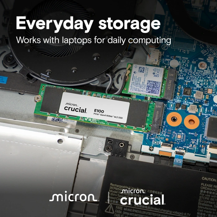 CRUCIAL 2TB E100 CT2000E100SSD8 5000-4500MB/s M2 NVME GEN4 Disk
