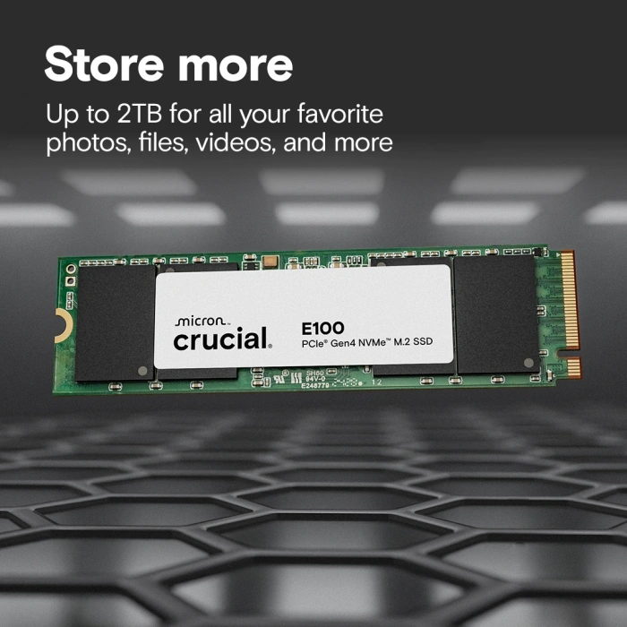 CRUCIAL 2TB E100 CT2000E100SSD8 5000-4500MB/s M2 NVME GEN4 Disk
