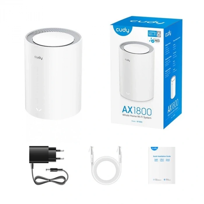 CUDY M1800 AX1800 Dual Band EV Ofis Tipi Mesh Router