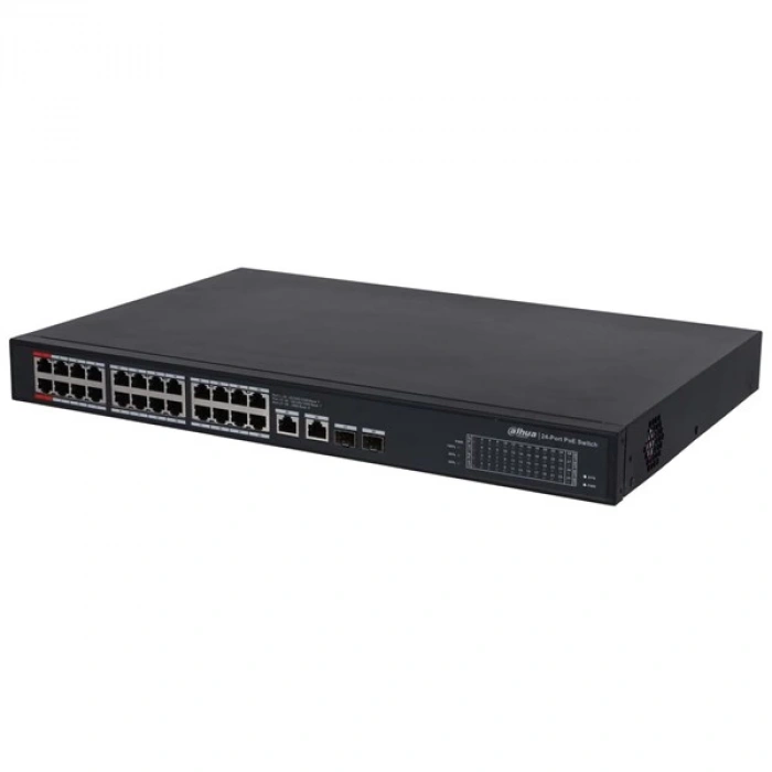 DAHUA 24port 360w FULL PoE PFS3228-24GT-360-V2 GIGABIT 2X SFP Yönetilemez Switch