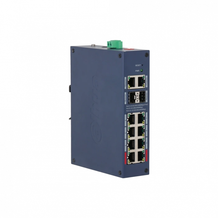 DAHUA CHS4212-8GT-110, 8 Port, Gigabit, PoE 110W, 2 Port Uplink, 2 Port SFP, Cloud Yönetilebilir, Switch