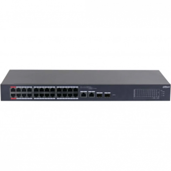 DAHUA CS4226-24ET-375, 24Port, Megabit, PoE 375W, 2 Port Gigabit Lan, 2 Port SFP Gigabit Combo, Cloud Yönetilebilir, Switch