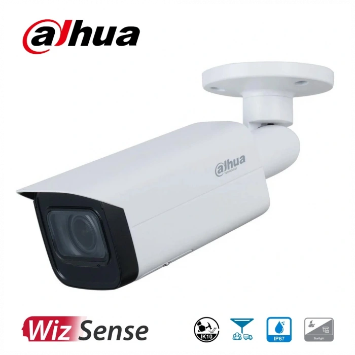 DAHUA IPC-HFW5442T-ASE,  2Mpix, 2,8mm Lens, H265+, Wizmind, 50Mt Gece Görüşü,  IP67, IK10, PoE Metal Kasa Bullet IP Kamera