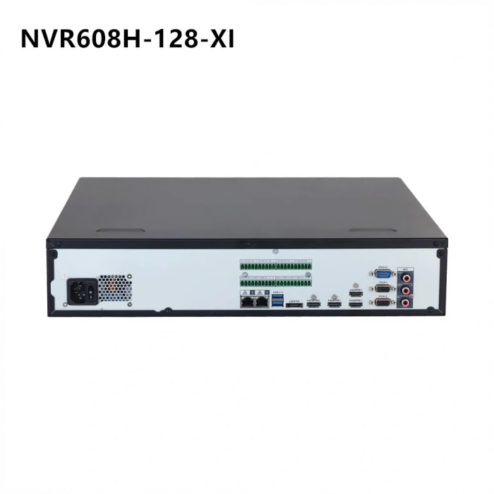 DAHUA  NVR608H-128-XI, 128Kanal, 32Mpix, H265+, 8 HDD, 1080P Kayıt, 1024 Mbps Bant Genişliği, 2 Port 2500 Mbps LAN, RAID 0/1/5/6/10 NVR