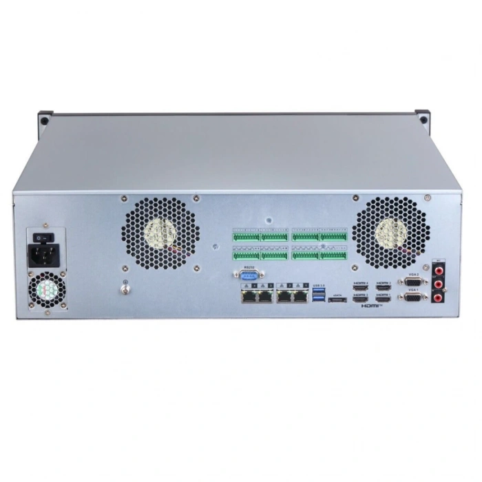 DAHUA  NVR616H-128-XI, 128Kanal, 32Mpix, H265+, 16 HDD, 1080P Kayıt, 1024 Mbps Bant Genişliği, 4 Port 2500 Mbps LAN, RAID 0/1/5/6/10 NVR