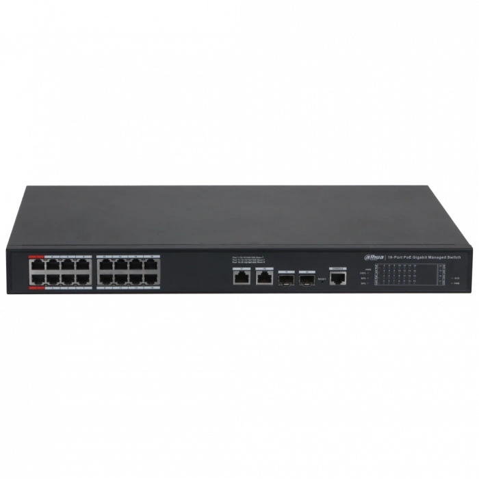 DAHUA S4228-24GT-360, 24 Port, Gigabit, PoE 365W, 2 Port GigaBit Uplink, 2 Port Gigabit Combo SFP,  Longe Range 250Mt, Cloud Yönetilebilir, Switch