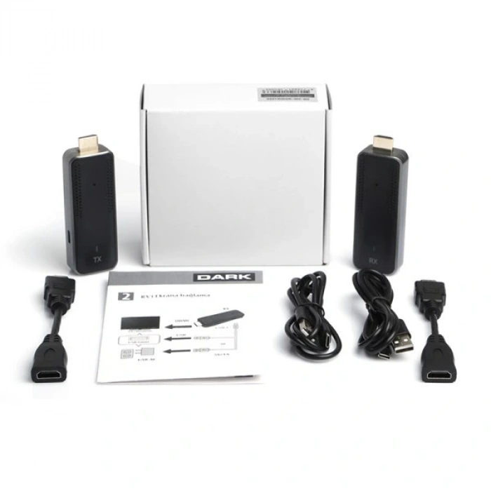 DARK DK-HD-WHDG103K 1080P Kablosuz HDMI Ses ve Görüntü Aktarım Kiti