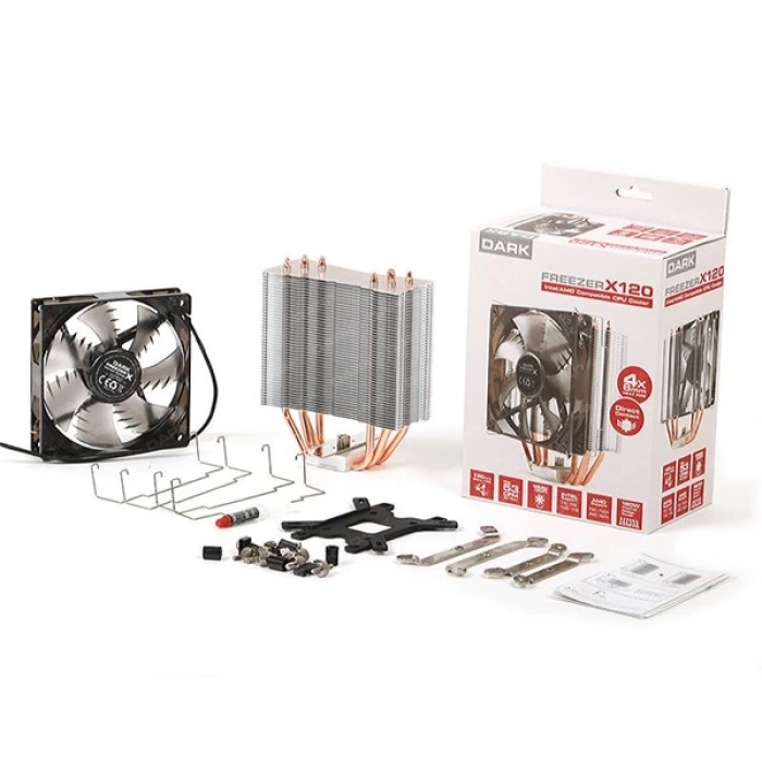 DARK FREEZER X120 DKCCX120 HAVA SOĞUTMALI AM4-1200P LED İŞLEMCİ FANI