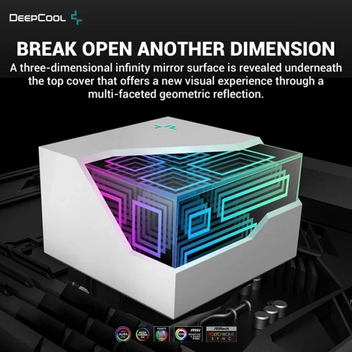 DEEPCOOL 240MM LT520-WH ARGB AM5-1700P SIVI SOĞUTMALI İŞLEMCİ FANI BEYAZ