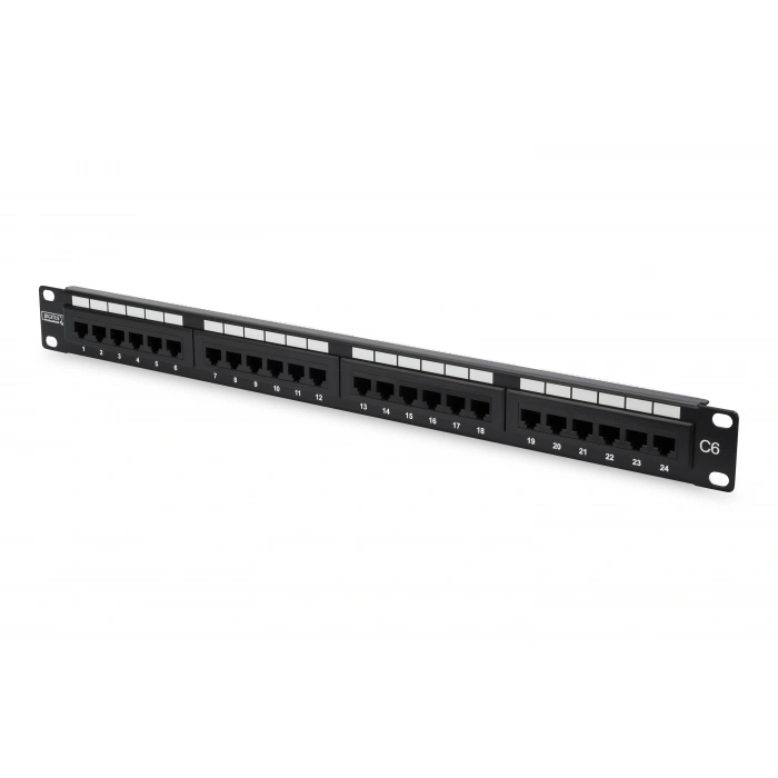 DIGITUS 1U 24port Cat6 Utp Bakır Patch Panel DN-91624U-CR