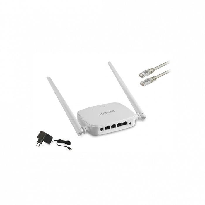 EVEREST EWR-301, 4Port, 300Mbps, 2.4Ghz Wifi, Masaüstü, Megabit, Repeater, Router, Access Point