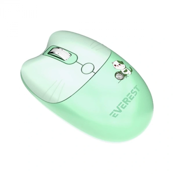 Everest KM-6283 CATTY Renkli Tuşlu Yeşil 2.4 ghz + BT Kablosuz Q Multimedia Klavye + Mouse + Pad Set