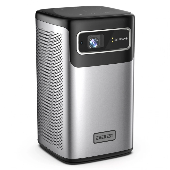 EVEREST PJ-DLP21, 180 LED Lümen, 4K Destekli, 1xType-C, 1xHDMI, 1xUSB, WiFi, Bluetooth, 30.000 Saat Led Ömrü, 2x5W Speaker, 8000mAh Batarya, Taşınabilir, Android 9.0, 4K Projeksiyon Cihazı