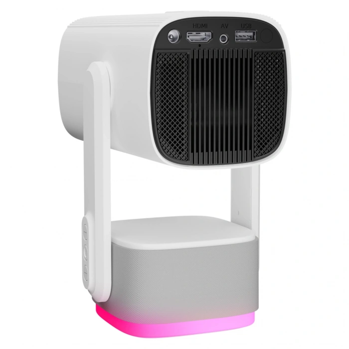 EVEREST PJ08, Beyaz, 150 LED Lümen, 1280x720, 1xHDMI, 1xUSB, WiFi, Bluetooth, 30.000 Saat Led Ömrü, 6W Speaker, 5200mAh Batarya, Taşınabilir, Android 11, 4K Destekli Projeksiyon Cihazı