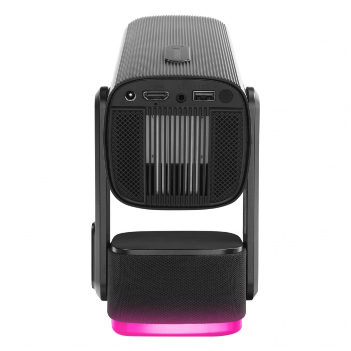 EVEREST PJ08, Siyah, 150 LED Lümen, 1280x720, 1xHDMI, 1xUSB, WiFi, Bluetooth, 30.000 Saat Led Ömrü, 6W Speaker, 5200mAh Batarya, Taşınabilir, Android 11, 4K Destekli Projeksiyon Cihazı