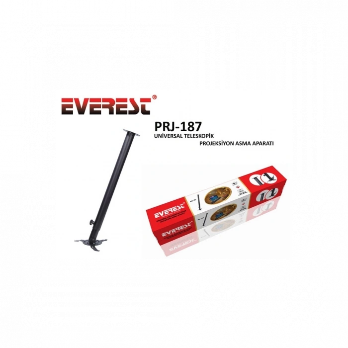 Everest PRJ-187, Teleskopik Ayak (63-102cm), 13kg Taşıma, Projeksiyon, Askı Aparatı