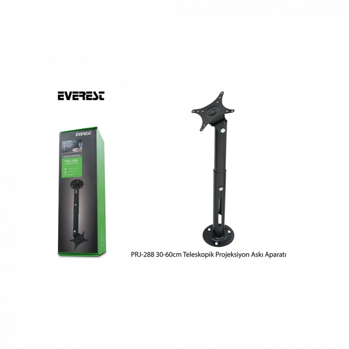 Everest PRJ-288, Teleskopik Ayak (37-52cm), 13Kg Taşıma, Projeksiyon ve Monitör, Askı Aparatı