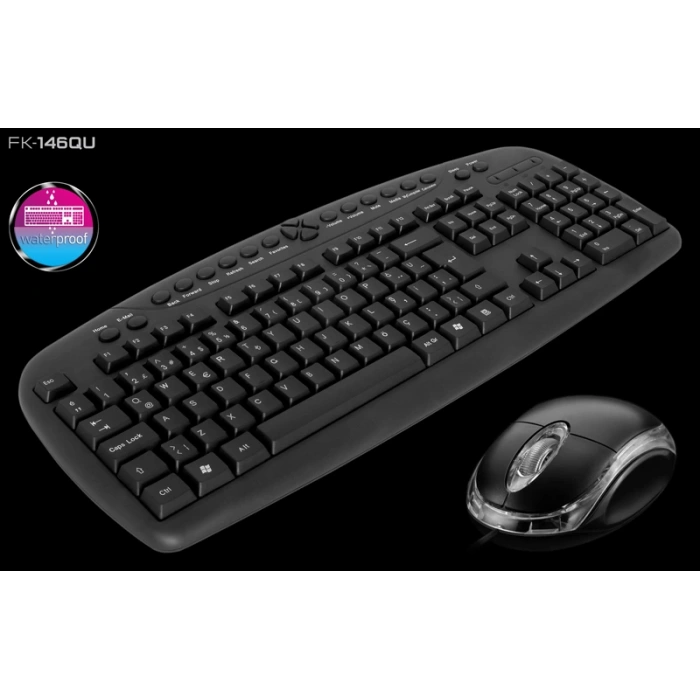 FRISBY FK-146QU USB Q TR MM SİYAH KABLOLU KLAVYE MOUSE SET