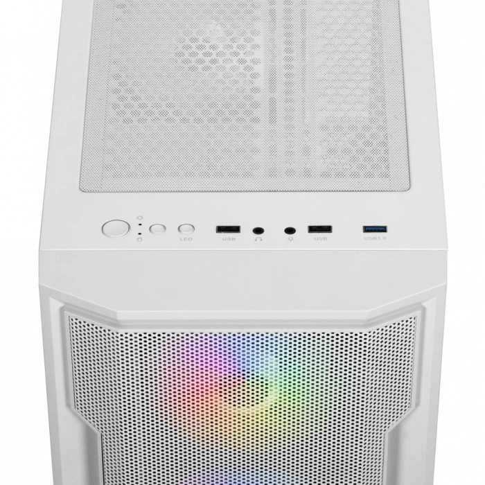 GAMDIAS ATHENA M6 Lite WH, 850W, 80+ Bronze, Tempered Glass, Mesh, ARGB, ATX, White Edition, GAMING KASA