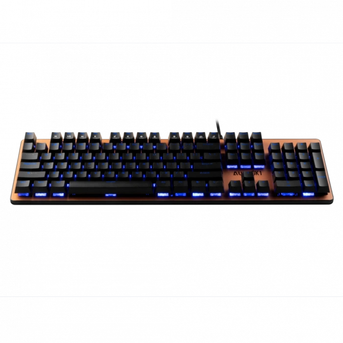 GAMDIAS AURA GK1, USB Kablolu, İngilizce,  Çok Renkli Arka Aydınlatma, Red Mekanik Switch, Bronz Edition, Gaming Klavye