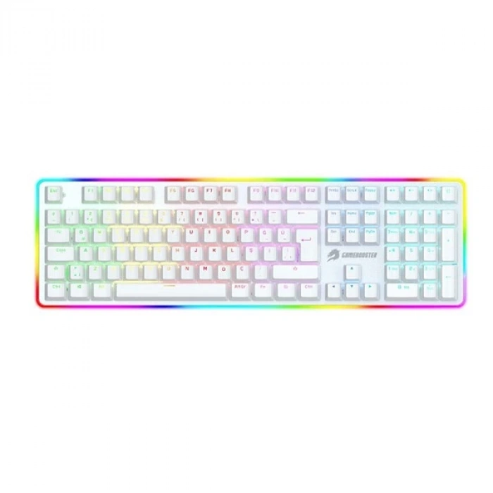 GameBooster G918 USB Q Trk RGB Mekanik Beyaz Gaming Klavye GB-G918R-WH