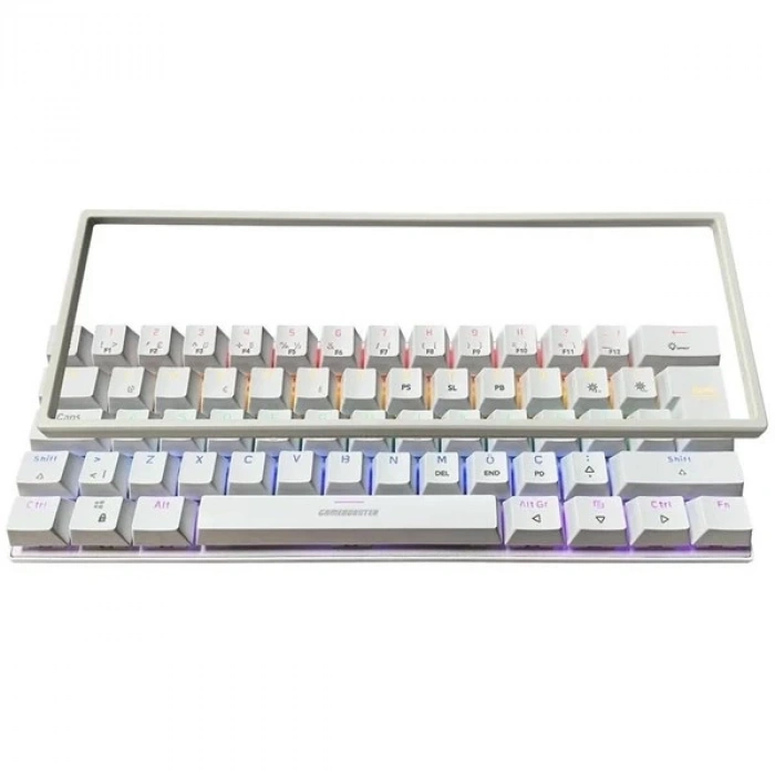 GameBooster GB-G11 GHOST Rainbow Aydınlatmalı Beyaz Mekanik Klavye