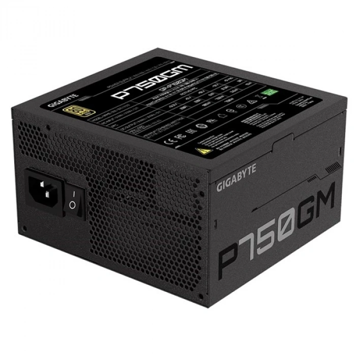 GIGABYTE 750W 80  GOLD GP-P750GM 13.5cm Fanlı Tam Modüler Power Supply Japon Kapasitör