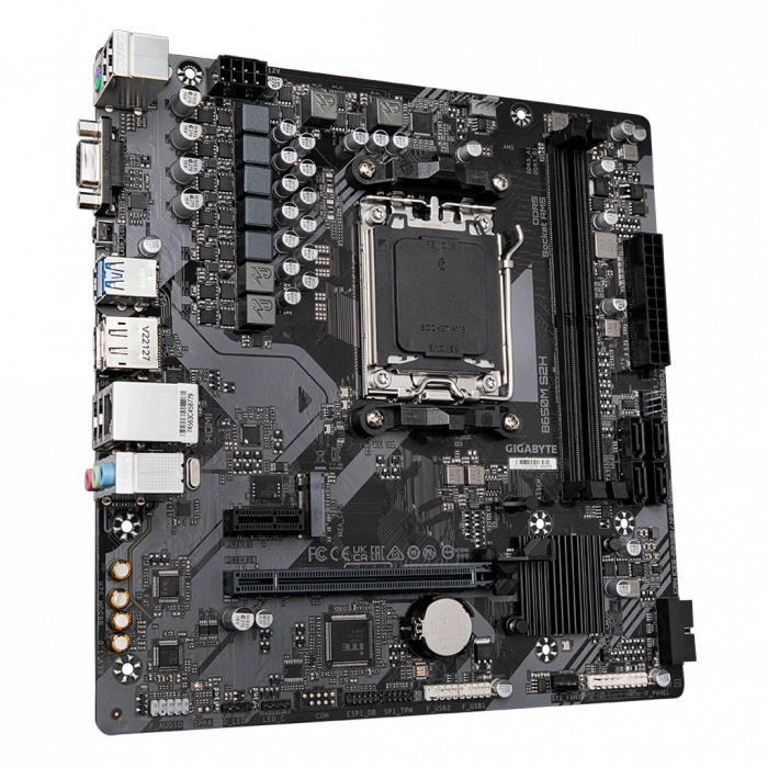 GIGABYTE B650M S2H, rev.1.0, 2xDDR5, M.2, DP, HDMI, VGA, AM5 Soket GAMING Anakart