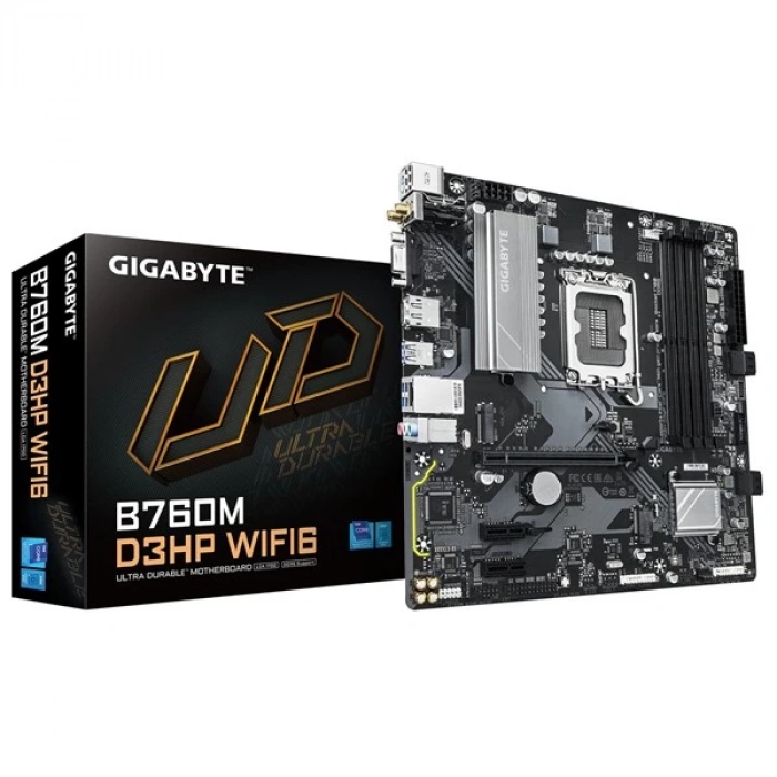 GIGABYTE B760M D3HP WIFI6 DDR4 HDMI DP PCIE 4.0 1700p mATX