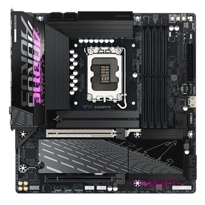 GIGABYTE B860M AORUS ELITE WIFI6E DDR5 HDMI-DP TYPEC PCIE 5.0 1851P mATX
