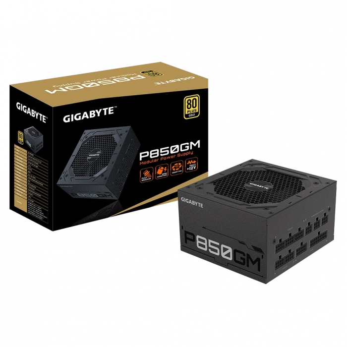 GIGABYTE GP-P850GM, 850W, 80+ GOLD, Full Modüler, GAMING Power Supply