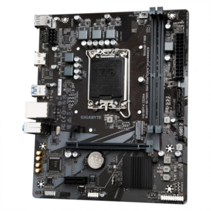 GIGABYTE H610M K DDR4, 2xDDR4, M.2, HDMI, 12-13.14.Nesil, LGA1700 Soket, Anakart