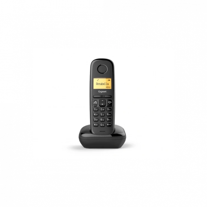 GIGASET A270, Dect Telefon, Siyah, 18 Saat Konuşma, 200 Saat Bekleme, 80 Kişilik Rehber