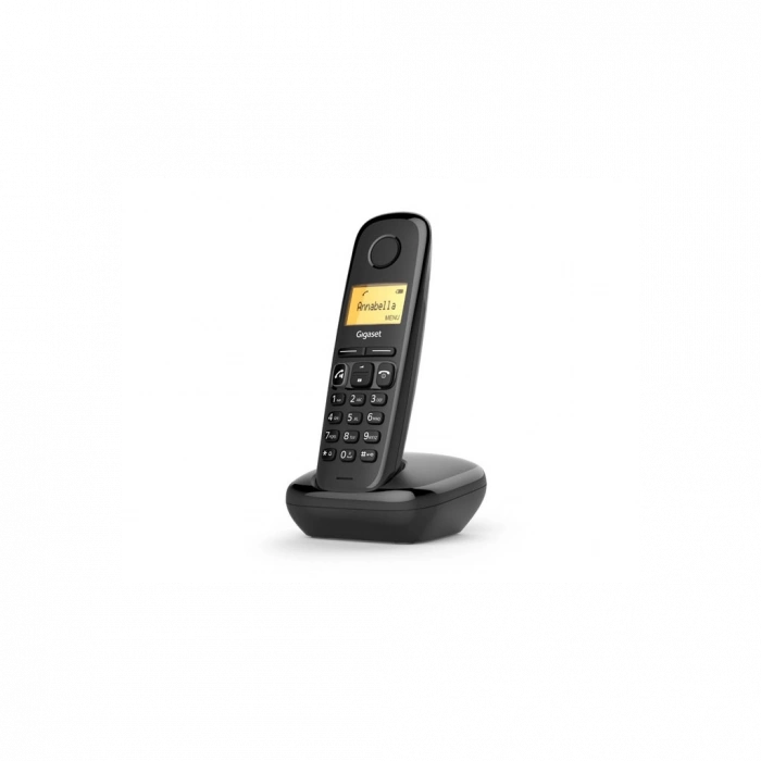 GIGASET A270, Dect Telefon, Siyah, 18 Saat Konuşma, 200 Saat Bekleme, 80 Kişilik Rehber