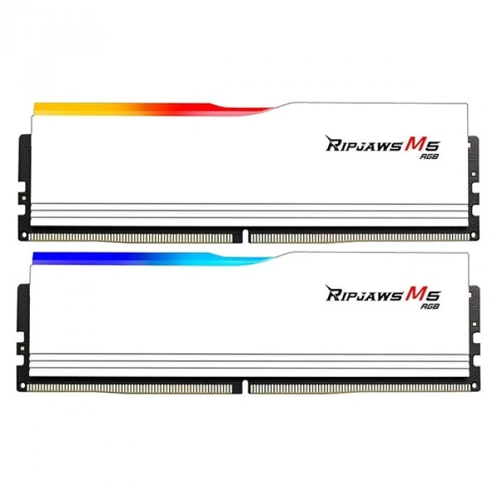 GSKILL 32GB (2X 16GB) DDR5 6000Mhz CL36 RGB DUAL KIT PC RAM RIPJAWS M5 F5-6000J3636F16GX2-RM5RW BEYAZ