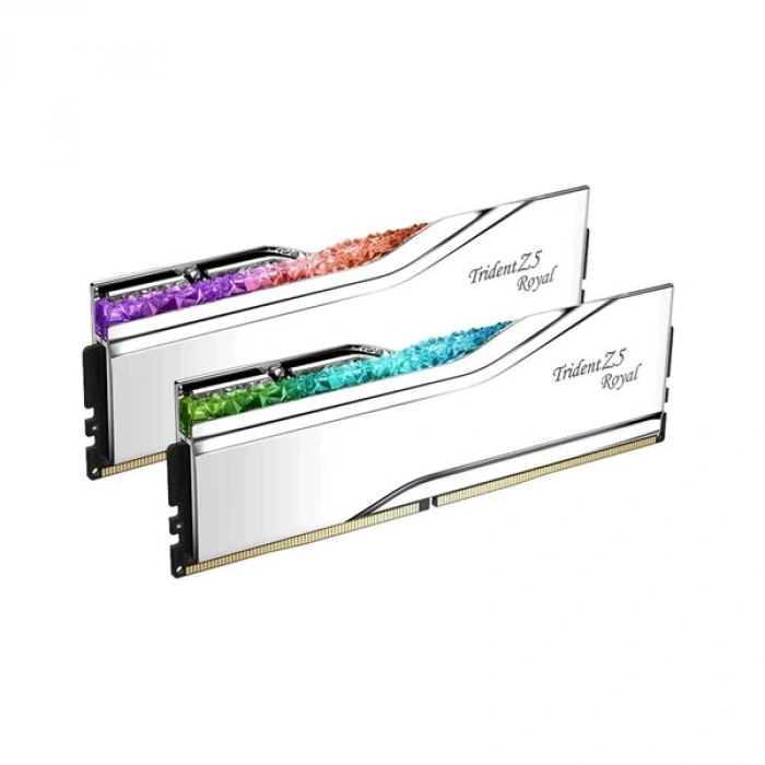 GSKILL 32GB (2X 16GB) DDR5 6400MHZ CL30 RGB DUAL KIT PC RAM TRIDENT Z5 ROYAL SILVER F5-6400J3039G16GX2-TR5S
