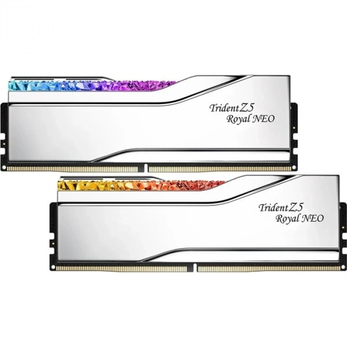 GSKILL 32GB (2X 16GB) DDR5 6400MHZ CL30 RGB DUAL KIT PC RAM TZ5 ROYAL NEO SILVER F5-6400J3039G16GX2-TR5NS