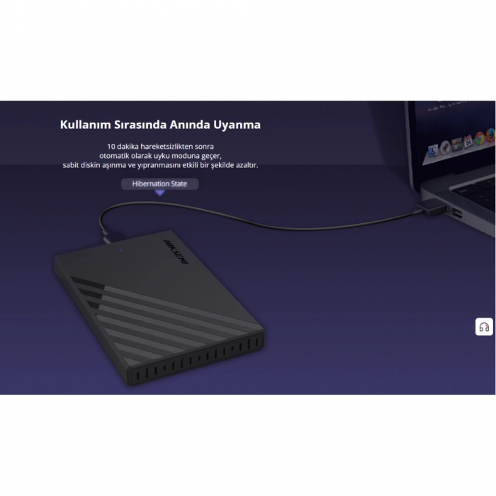 HIKSEMI HS-HUB-MHB201, USB3.0, 2,5" Disk Kutusu. (SSD ve HDD Destekler, 5Gbps, Siyah, Win, Mac-OS, Linux, Android)