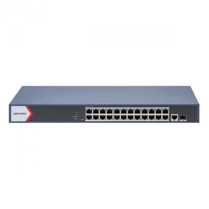 HIKVISION 24port 230w FULL PoE DS-3E1526P-EI/M GIGABIT 1X-UPLINK,1XSFP Yönetilemez Switch Metal