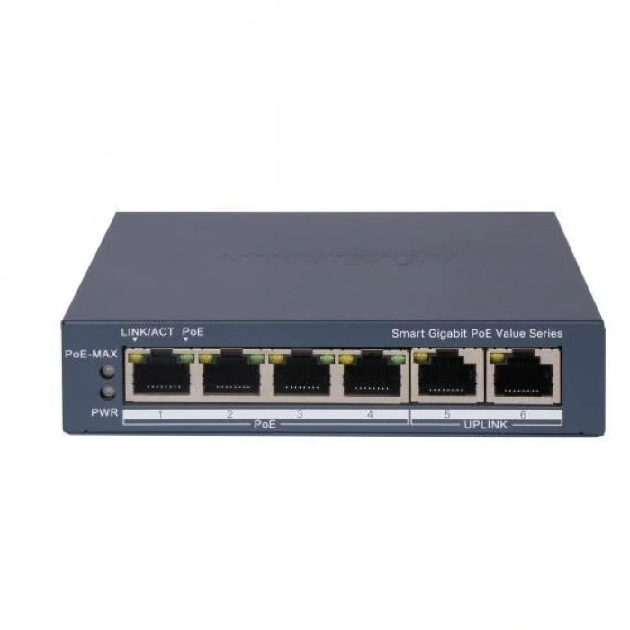 HIKVISION 4port 30w FULL PoE DS-3E1506P-EI/M GIGABIT Yönetilemez Switch