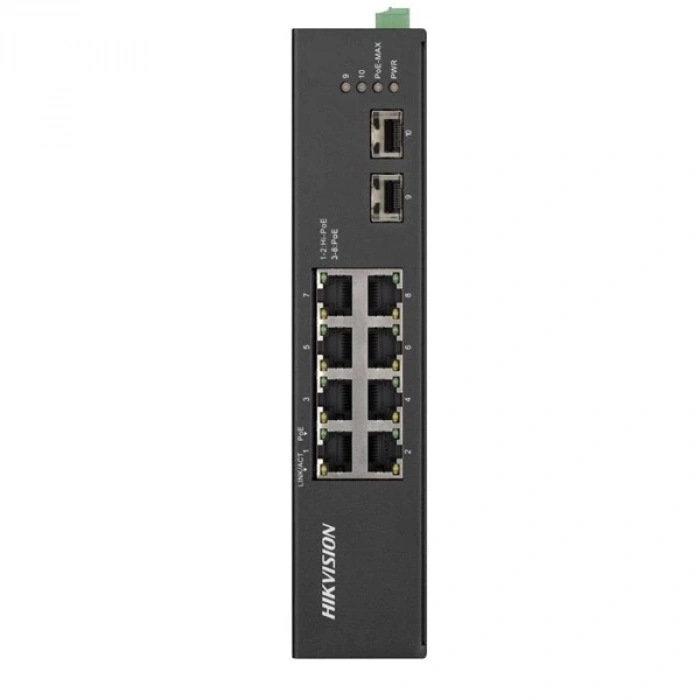 HIKVISION 8port DS-3T0510HP-E/HS GIGABIT 2-SFP YÖNETİLEMEZ 120W POE SWITCH