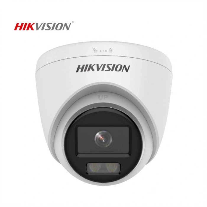 HIKVISION DS-2CD1327G0-LUF 2Mpix, 2,8mm Lens, H265+, 30Mt Gece Görüşü, Dahili Mikrofon, Color Vu Lite, Full Time Color, Dome IP Kamera