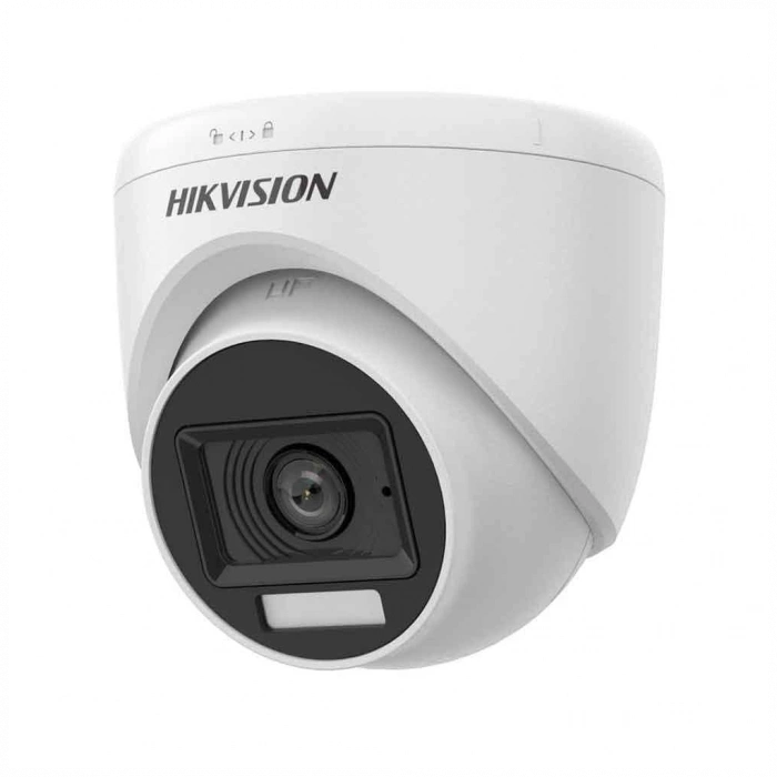HIKVISION DS-2CE76D0T-LPFS 2Mpix, 20Mt Gece Görüşü, 2,8mm Lens, Hybrid Light, Dahili Mikrofon, Plastik Dome Kamera